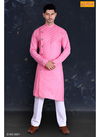 Pink Outluk Vol 5 Indian Wear Art Silk Long Kurta With Indian Polo Pajama 5001